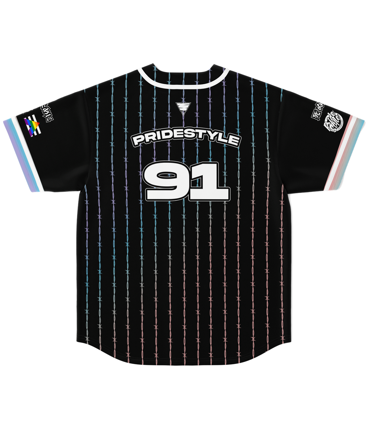 PrideStyle Baseball Jersey - Rainbow : Stiff Blade Apparel Co. 4XL
