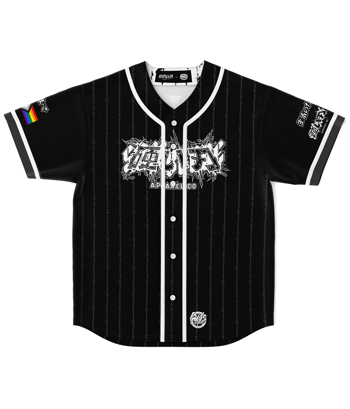 PrideStyle Baseball Jersey - Black